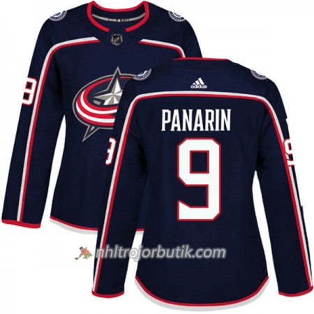 Dame Ishockey Columbus Blue Jackets Tröja Artemi Panarin 9 Adidas 2017-2018 Marinblå Authentic
